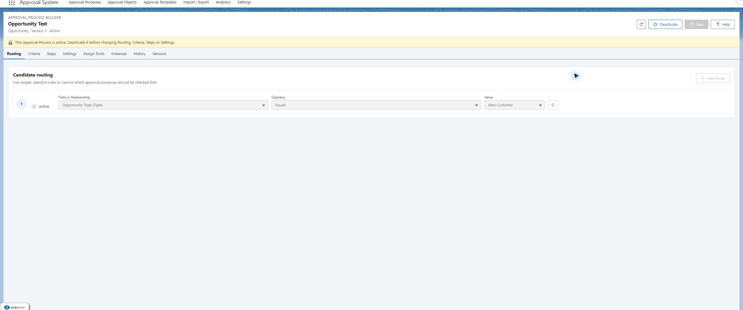 Accordexa approval process builder routing configuration